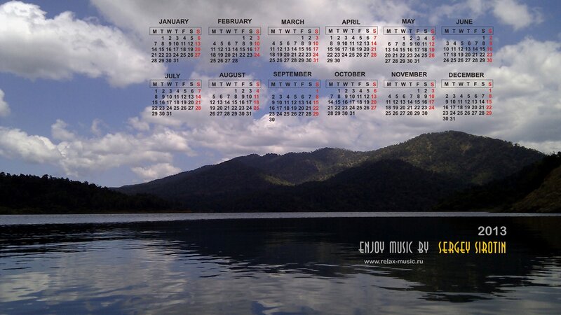 Calendar over Lake