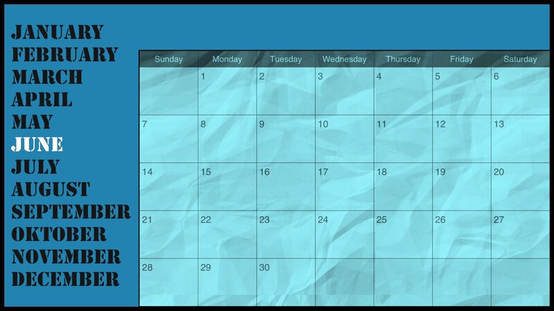 Calendar with Months List