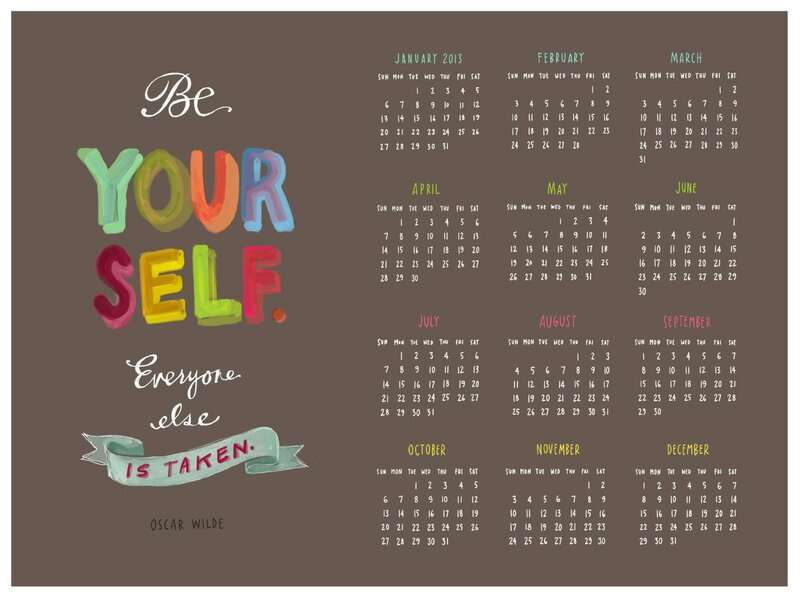 Calendar with Quote