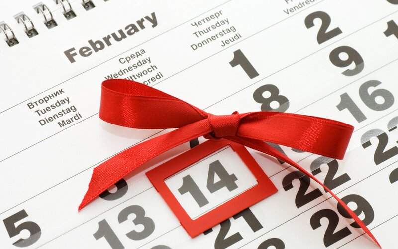 Calendar with Red Ribbon