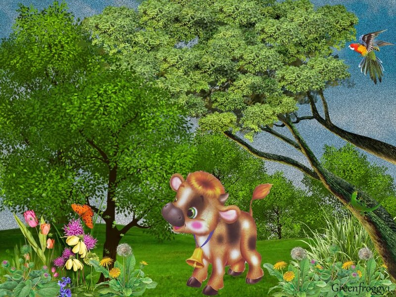 Calf in a Meadow