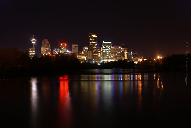 Calgary skyline at night