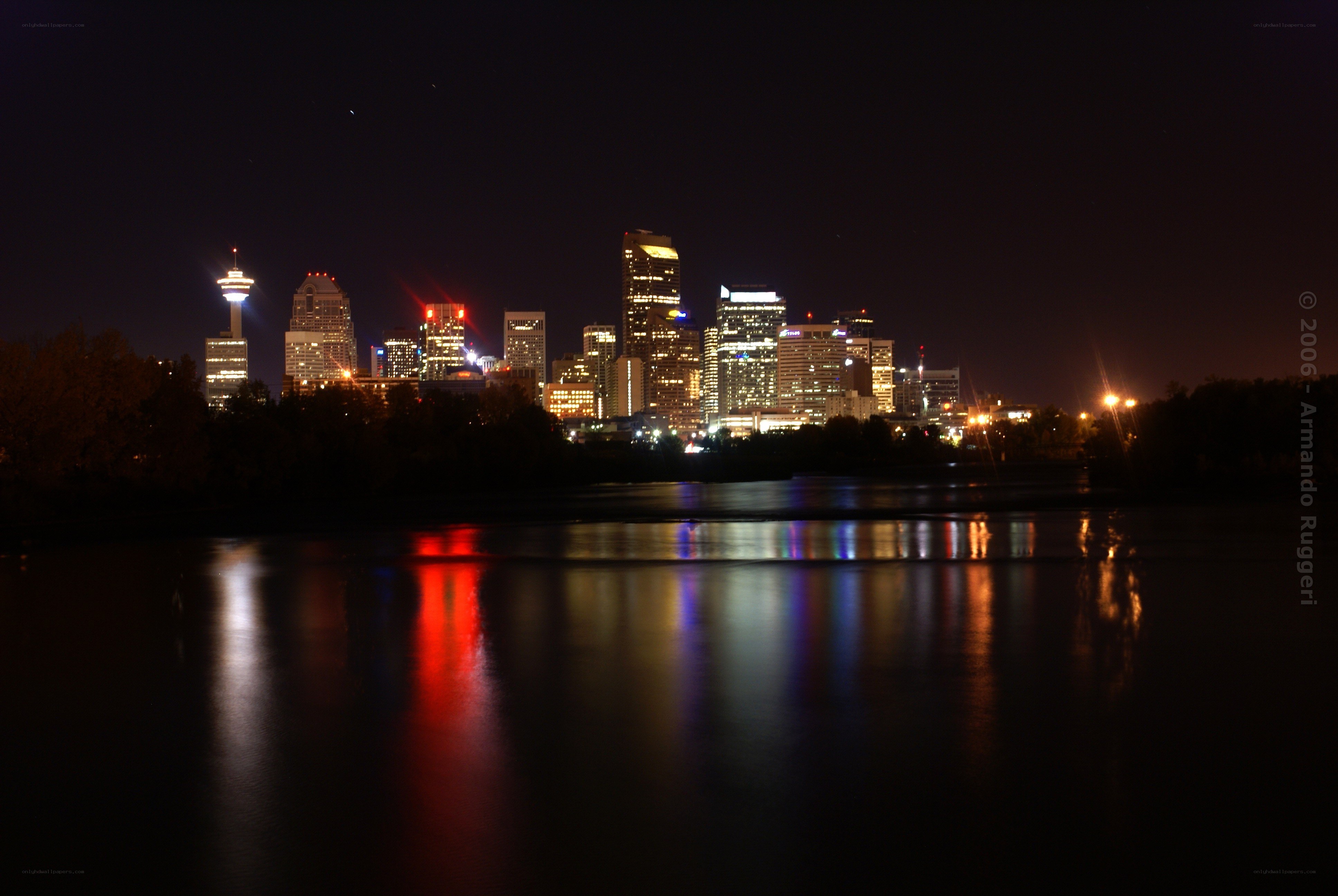 Calgary skyline at night