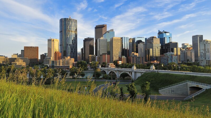 Calgary Skyline — Blue, Serene, Afternoon