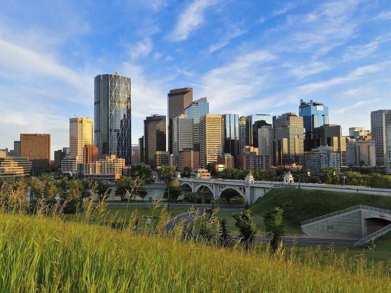 Calgary Skyline — Blue, Serene