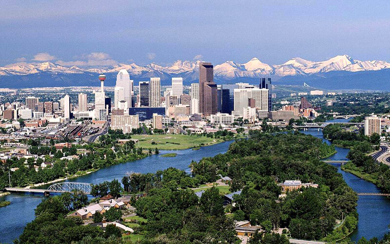 Calgary Skyline — Blue
