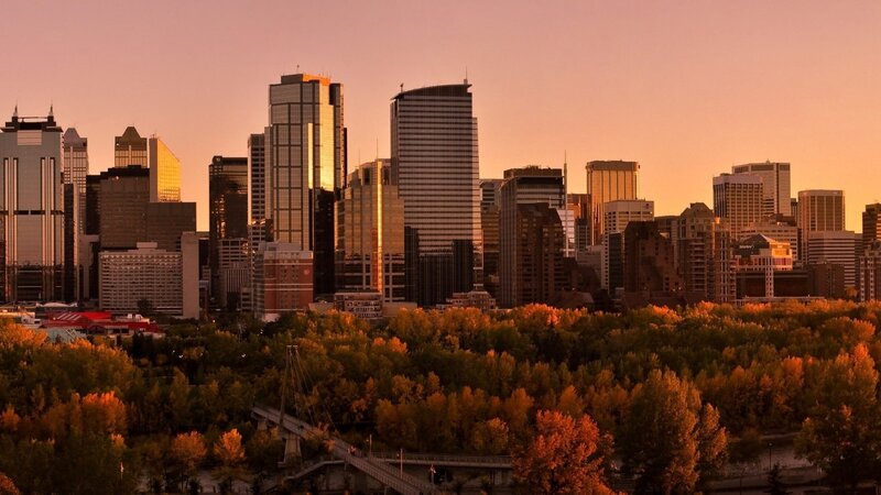 Calgary Skyline — Orange