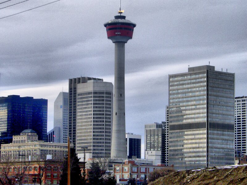 Calgary skyline with Calgary Tower