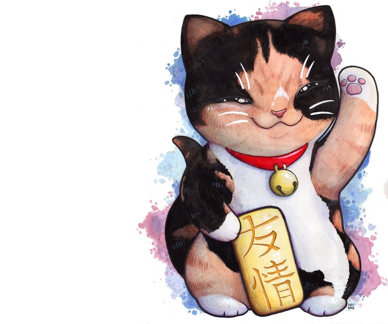 Calico Cat Figurine