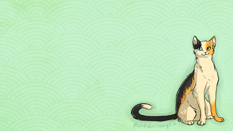 calico cat illustration