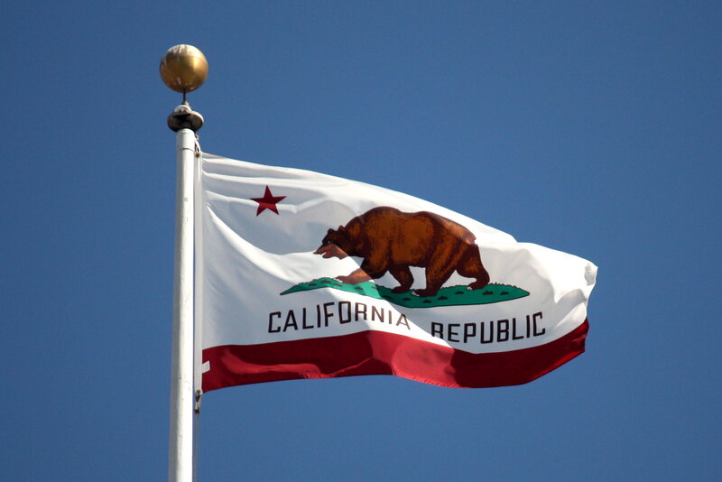 California Republic Flag — Blue