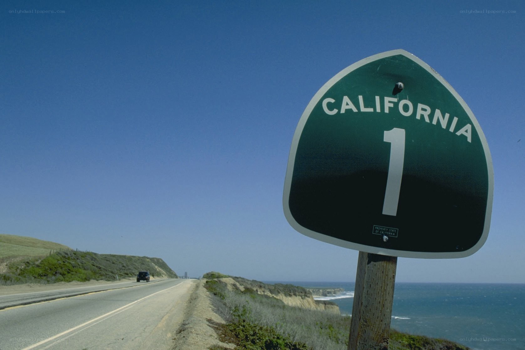 California State Route 1 sign