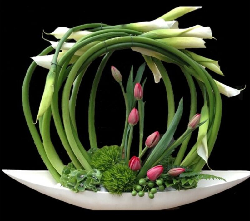 Calla Lilies and Tulips