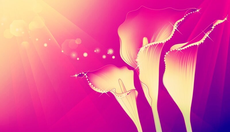 Calla Lilies with Sparkles