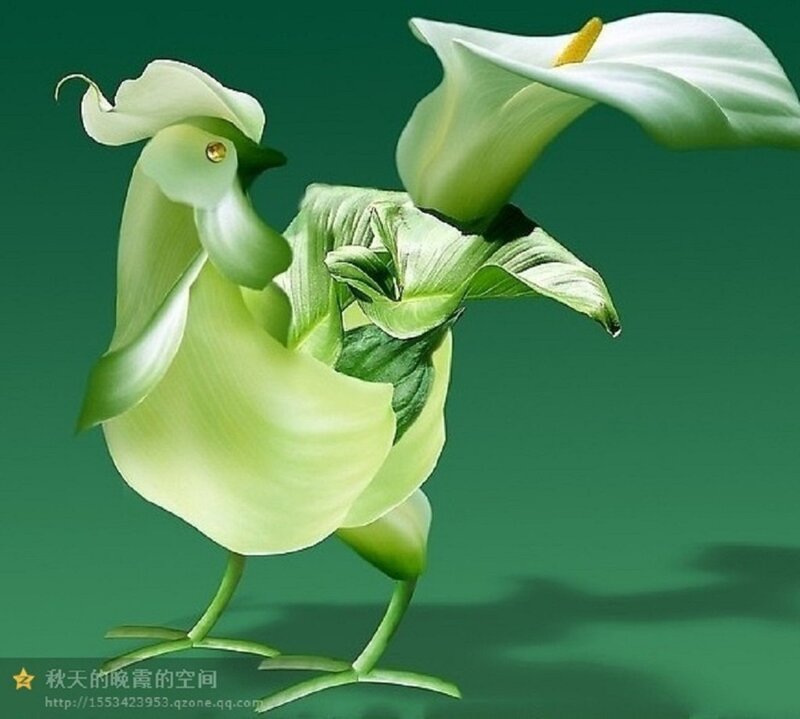 Calla Lily Bird Sculpture