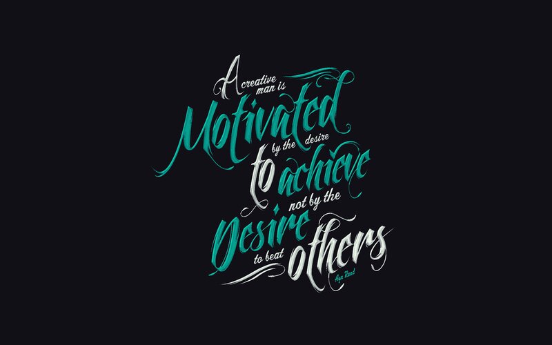 Calligraphic Quote — Black, Motivational