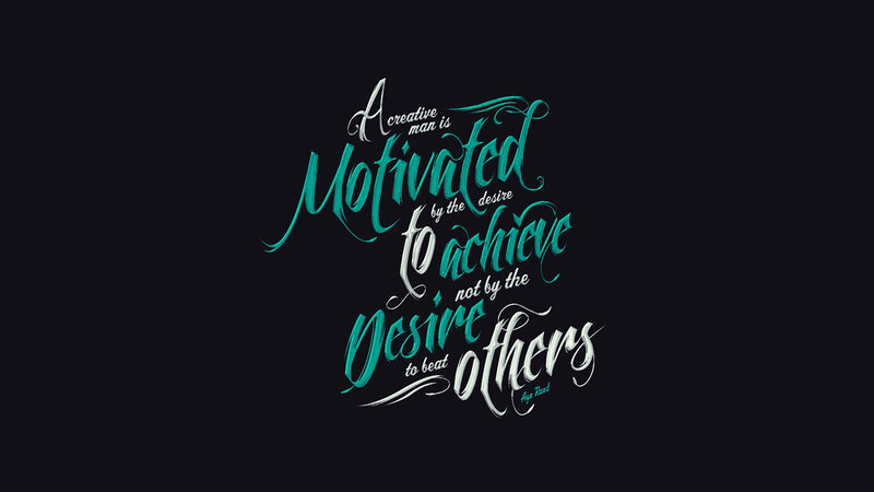 Calligraphic Quote — Black