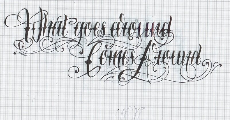 Calligraphy Text — Black, Calm