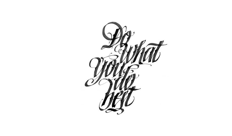 Calligraphy Text — Black, Minimalist