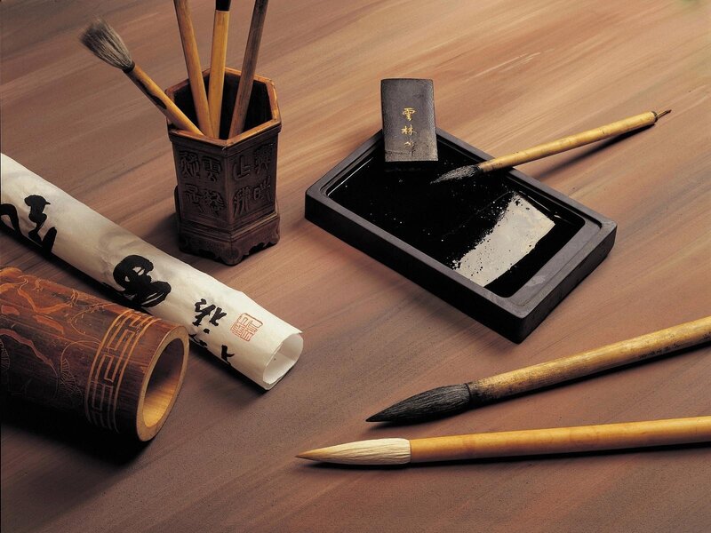 Calligraphy Tools on Table