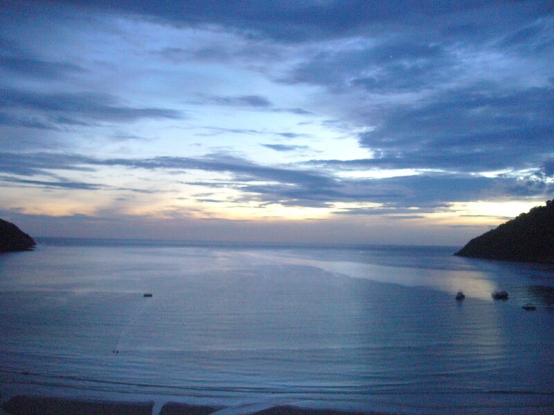 calm bay at dusk