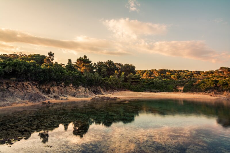 Calm Bay at Sunset