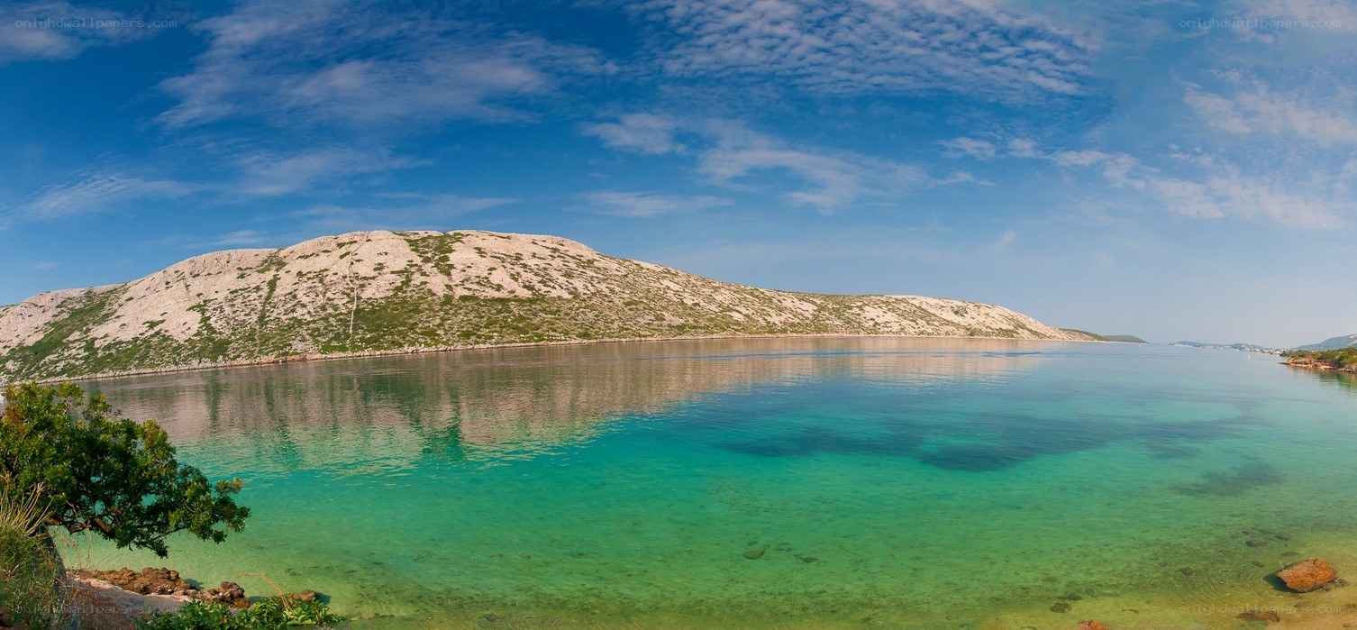 Calm bay with clear water