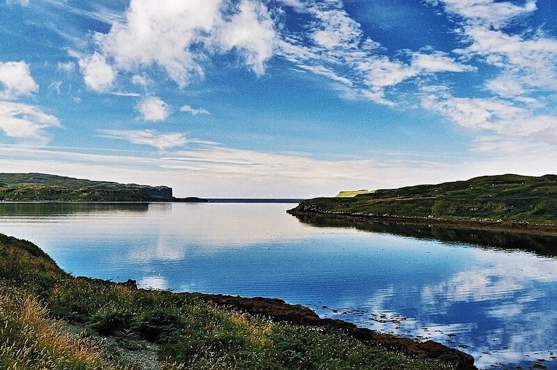 Calm Bay with Green Hills