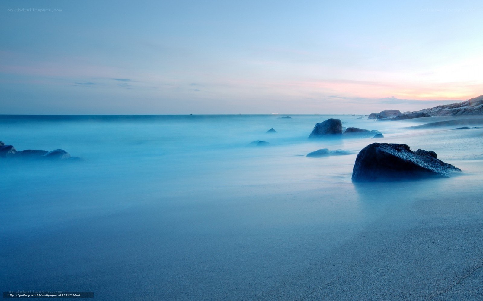 calm beach at dawn