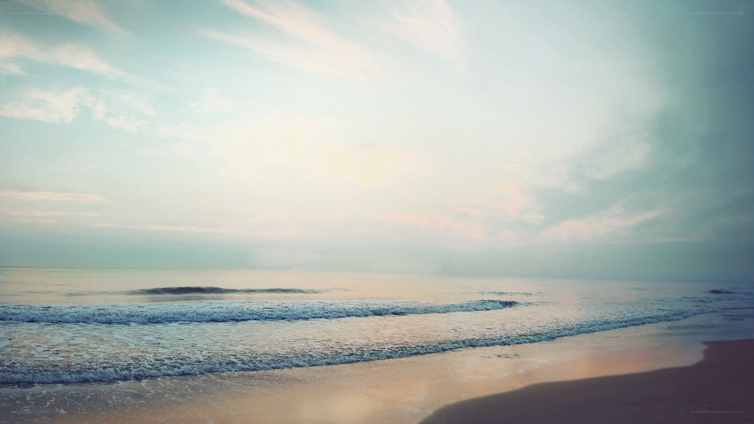calm beach at dawn