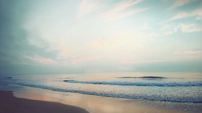 calm beach at dawn