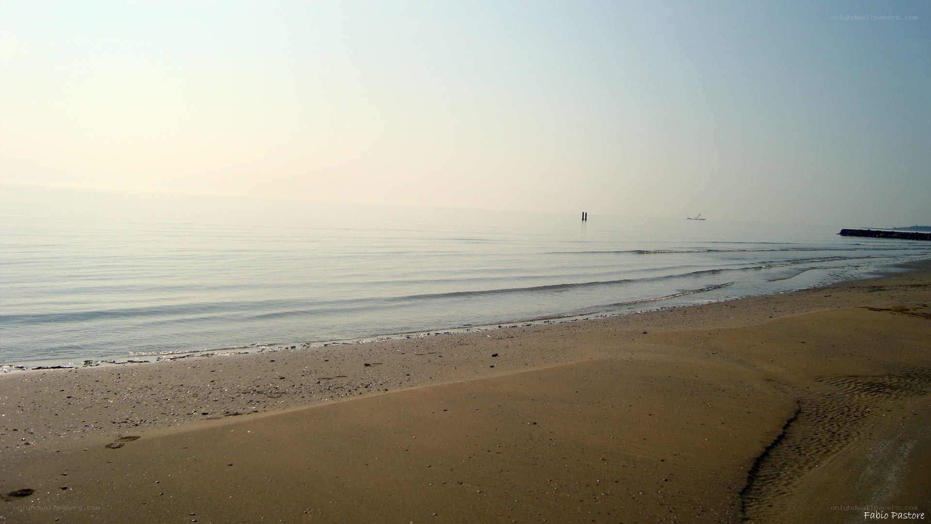 calm beach at dawn