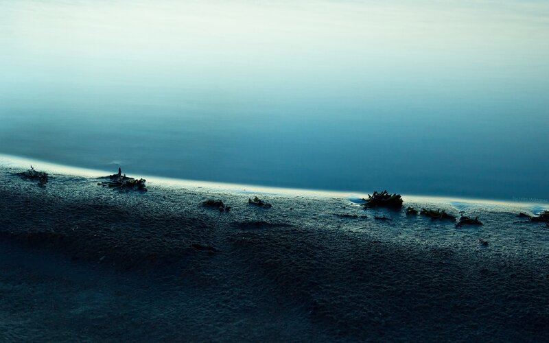 calm beach at dawn