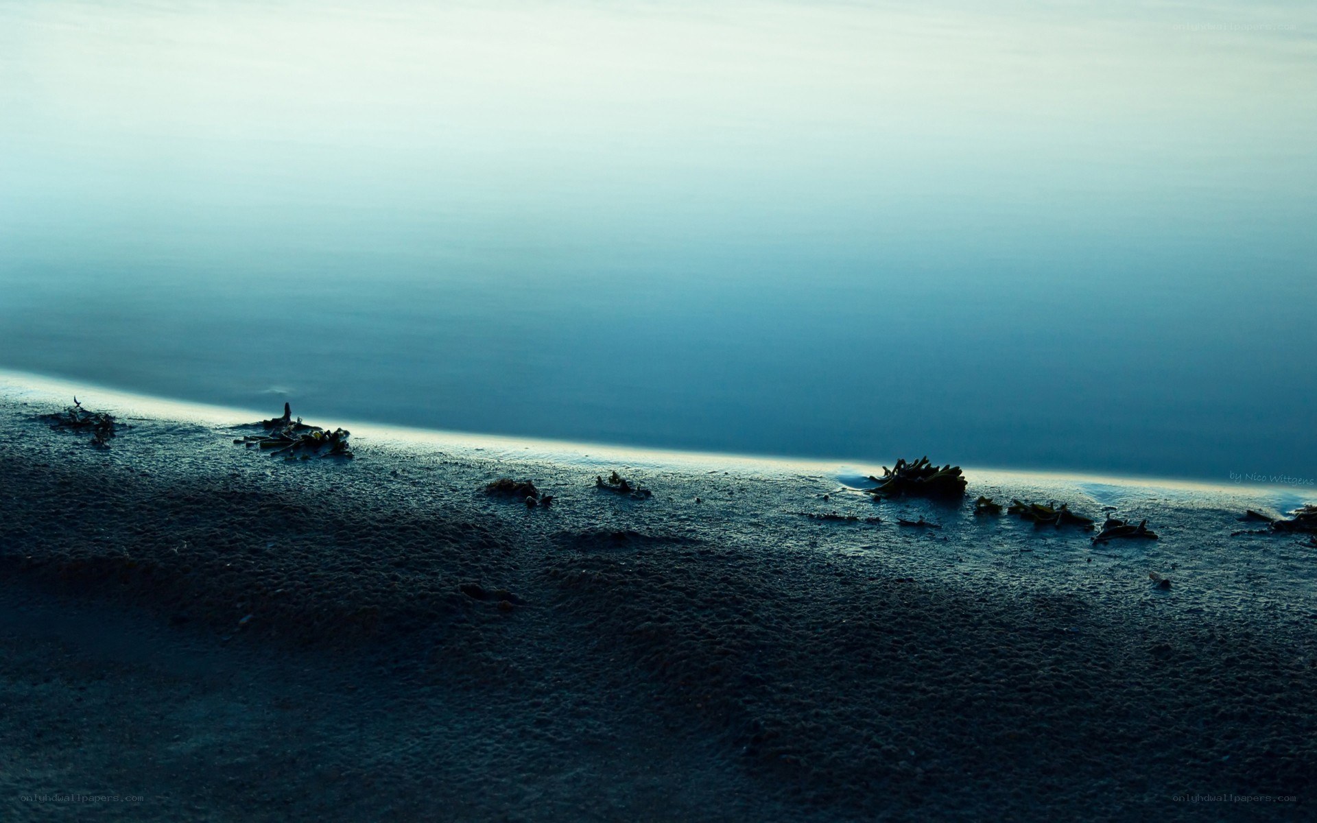 calm beach at dawn