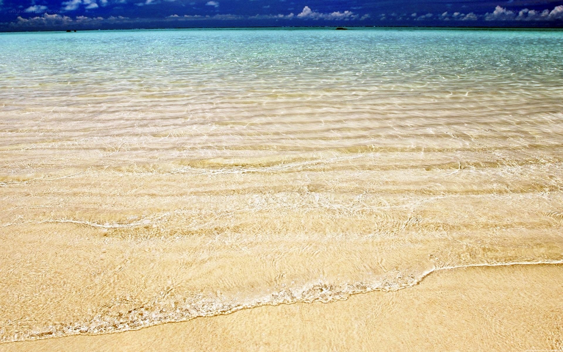Calm beach with clear water