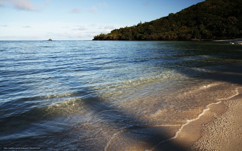 Calm beach with clear water