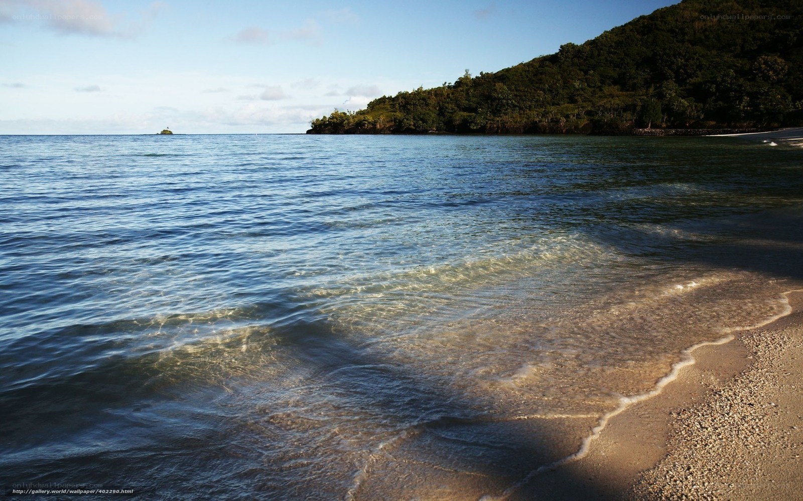 Calm beach with clear water
