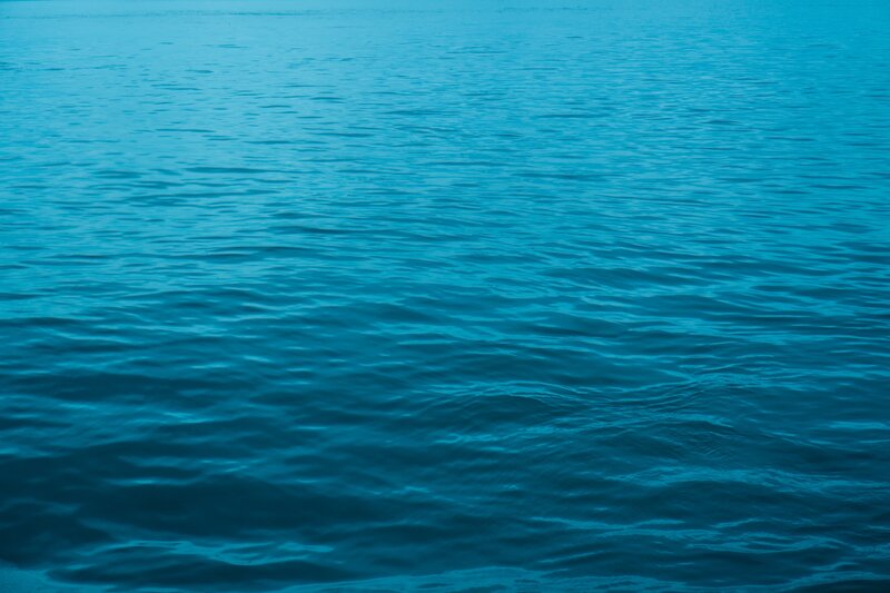 Calm Blue Water Surface — Serene, Photograph
