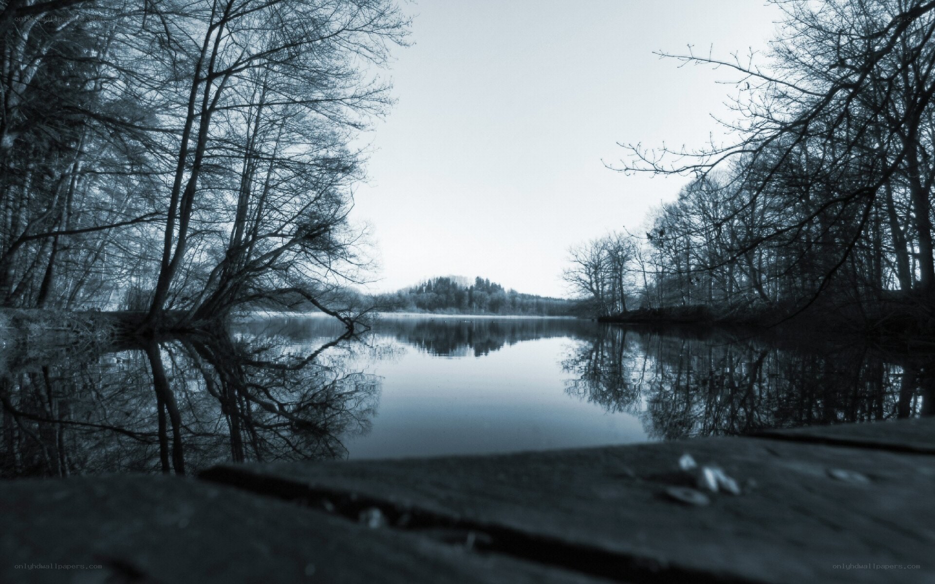 Calm lake at dawn