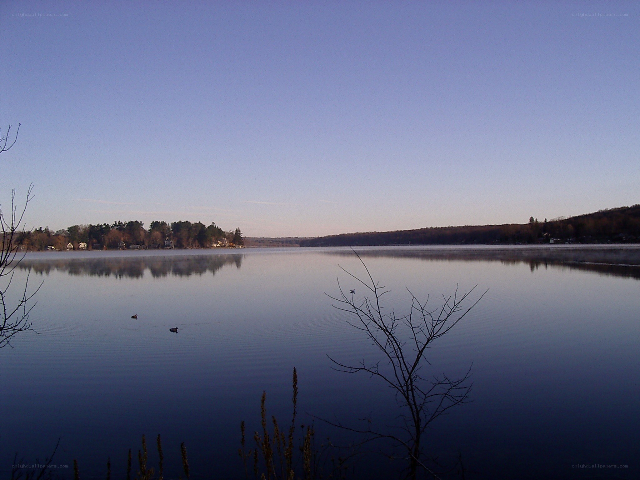 Calm lake at dawn