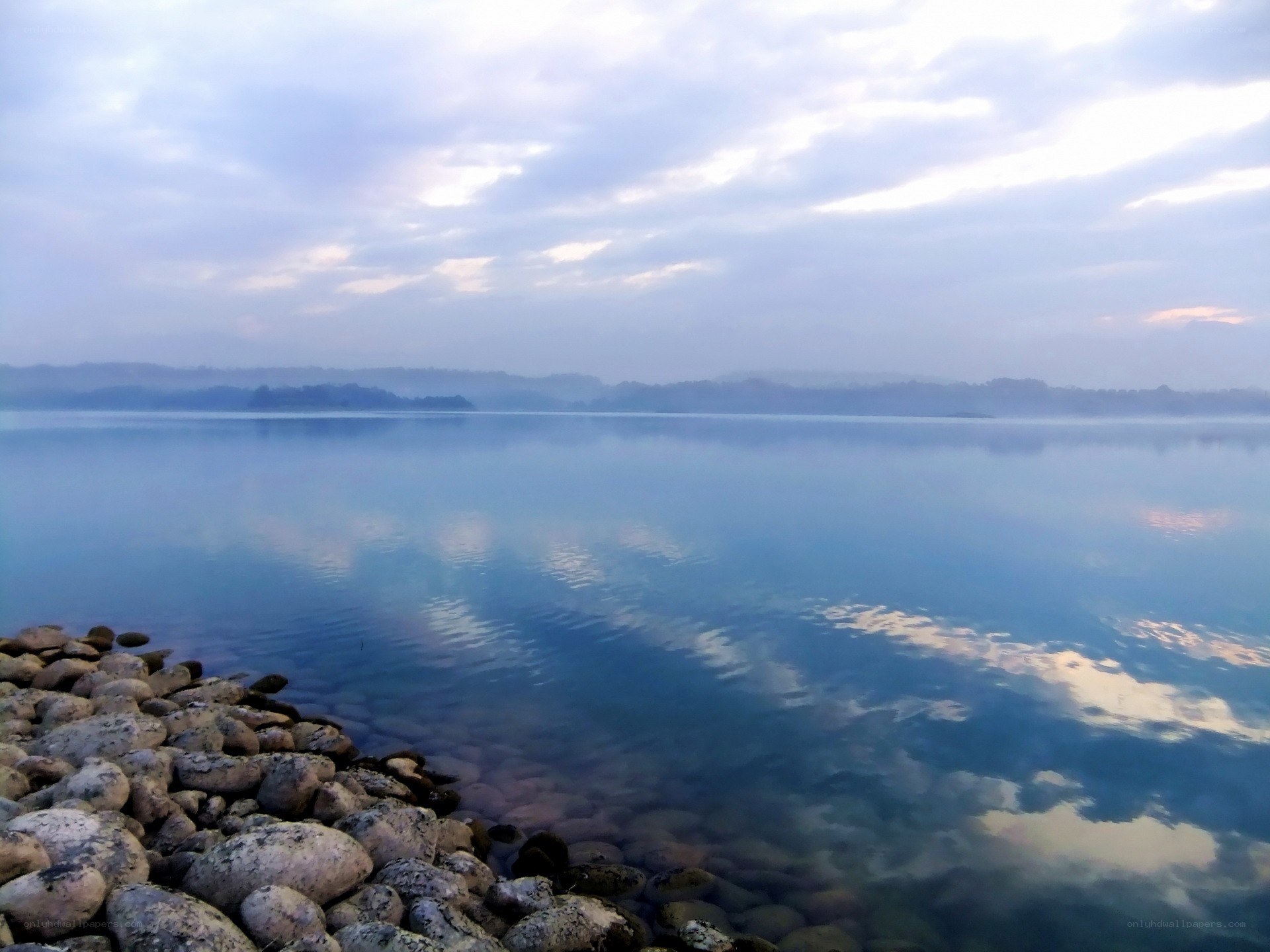 Calm lake at dawn