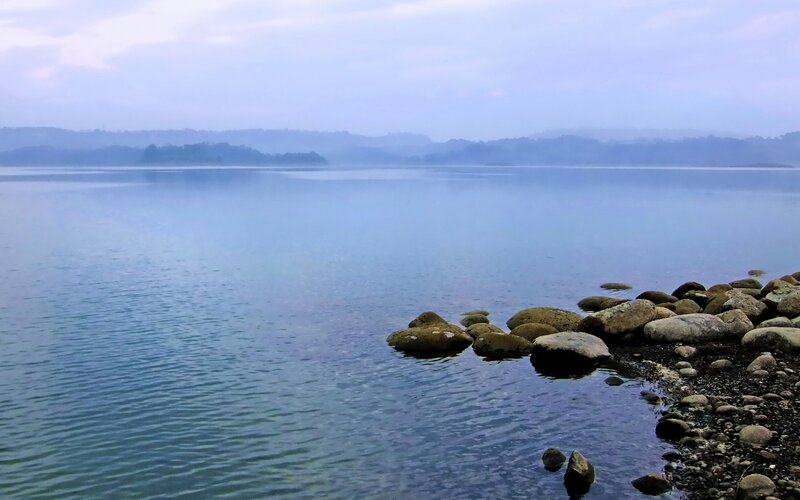 calm lake at dawn