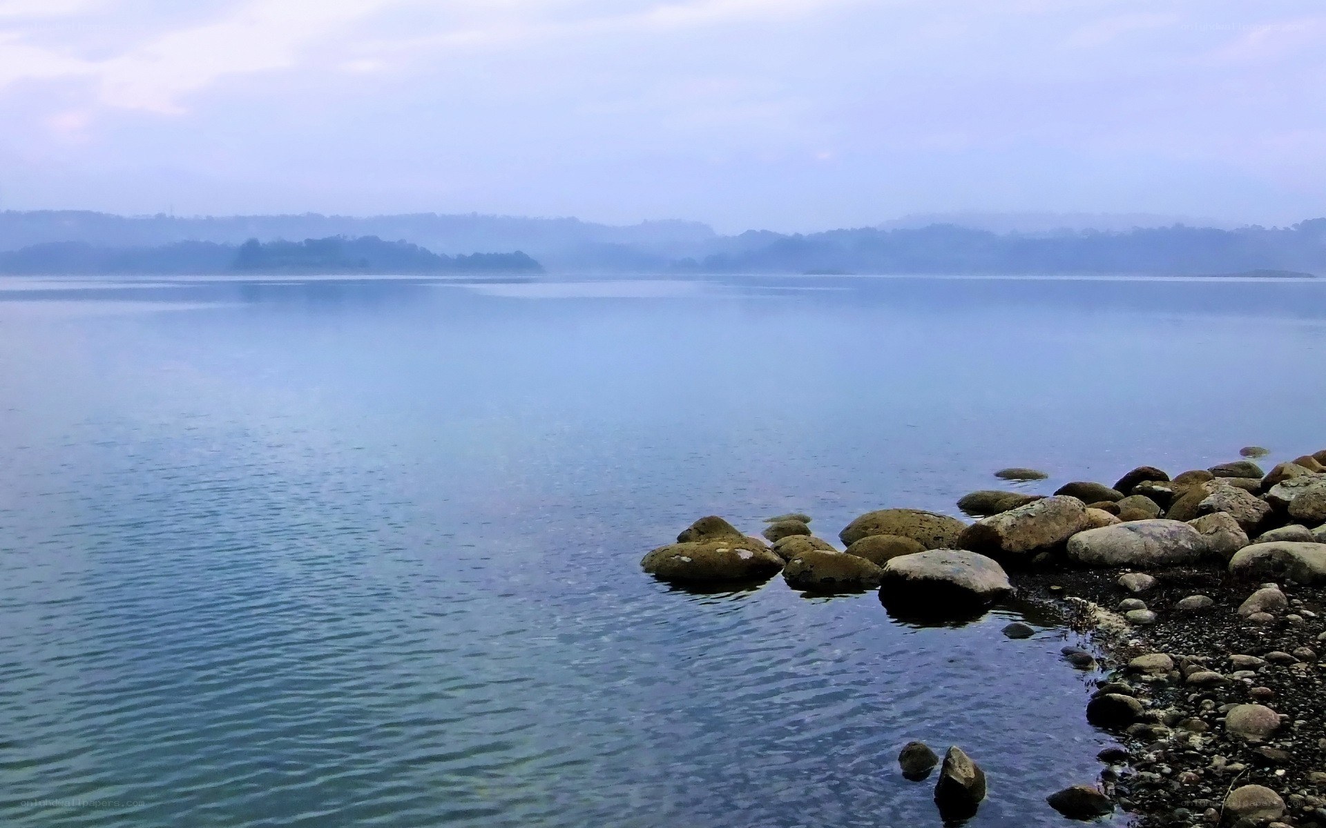calm lake at dawn