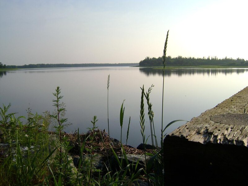 Calm Lake at Dawn — Blue