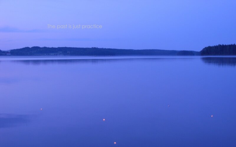 calm lake at dusk