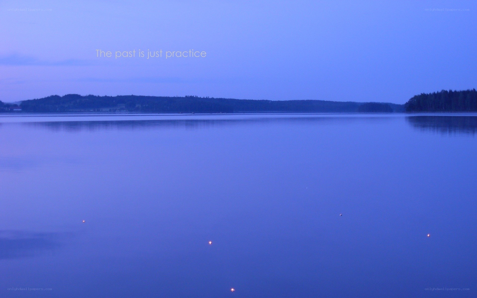 calm lake at dusk