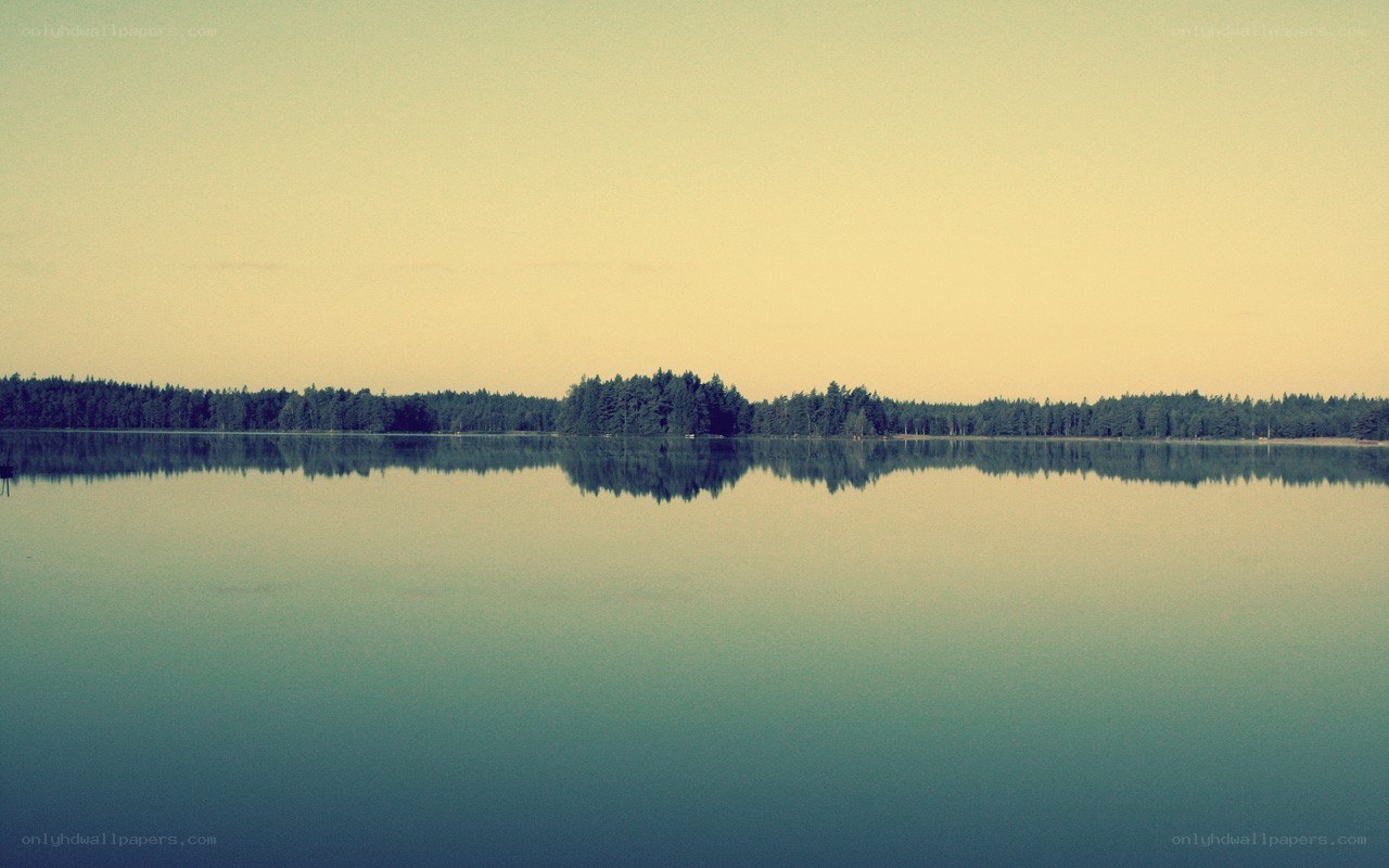 calm lake at dusk