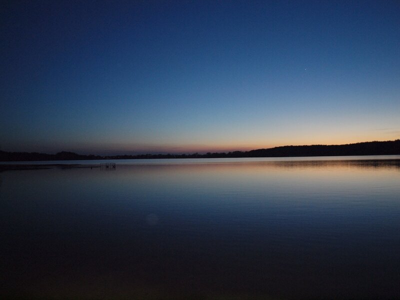 Calm lake at dusk