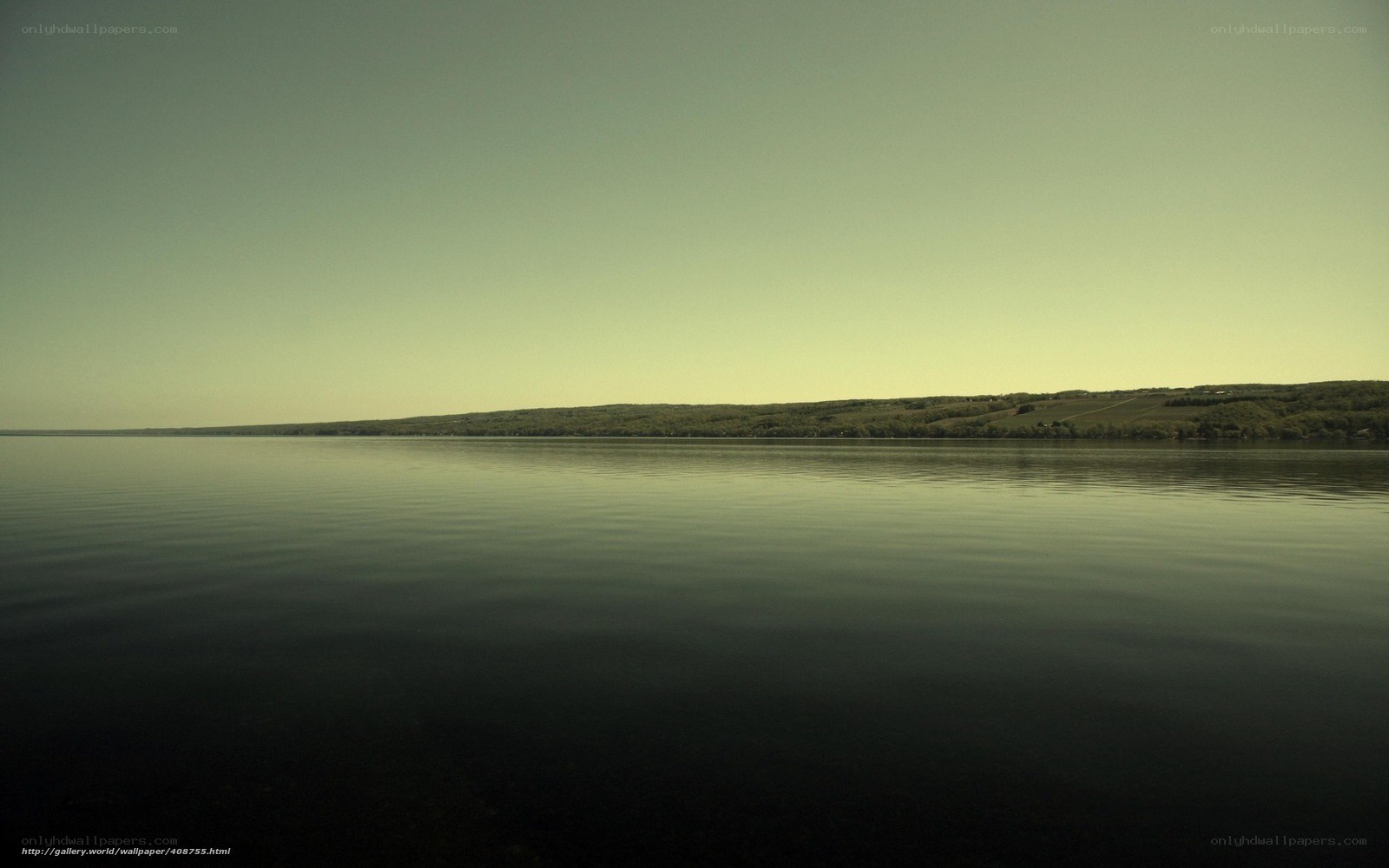 calm lake at dusk