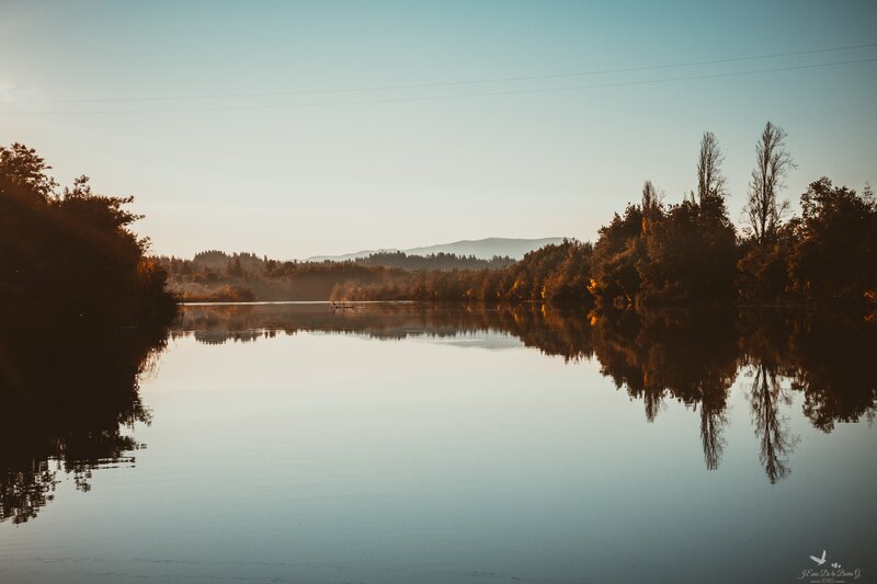 Calm Lake at Sunrise — Blue
